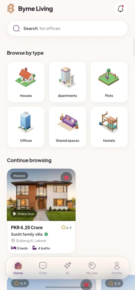Browsing by property type